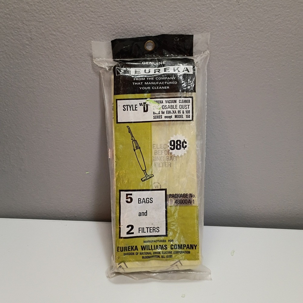 Eureka Style D Vacuum Bags and Filters 5 Count 46000A-1 for 95 100 Series